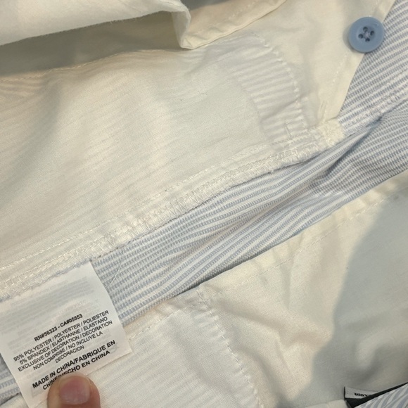 Nike Golf Blue White Stripe Flat Front Shorts 32 - Picture 7 of 9